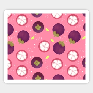 Mangosteen Tropical Southeast Asia Fruit Pattern Sticker